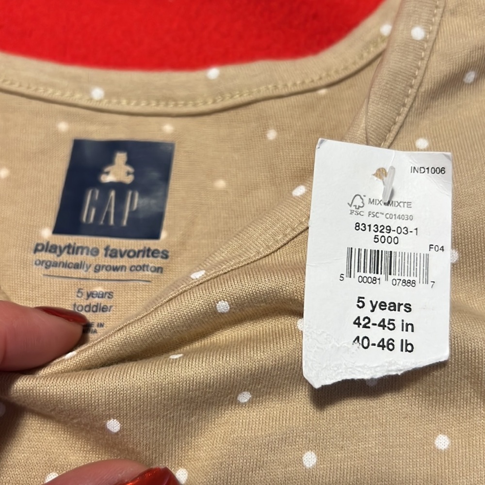 5 items total. 2 Tea dresses, 1 Hanna Anderson, 1 Gap, 1 The Children’s Place. - Picture 8 of 14